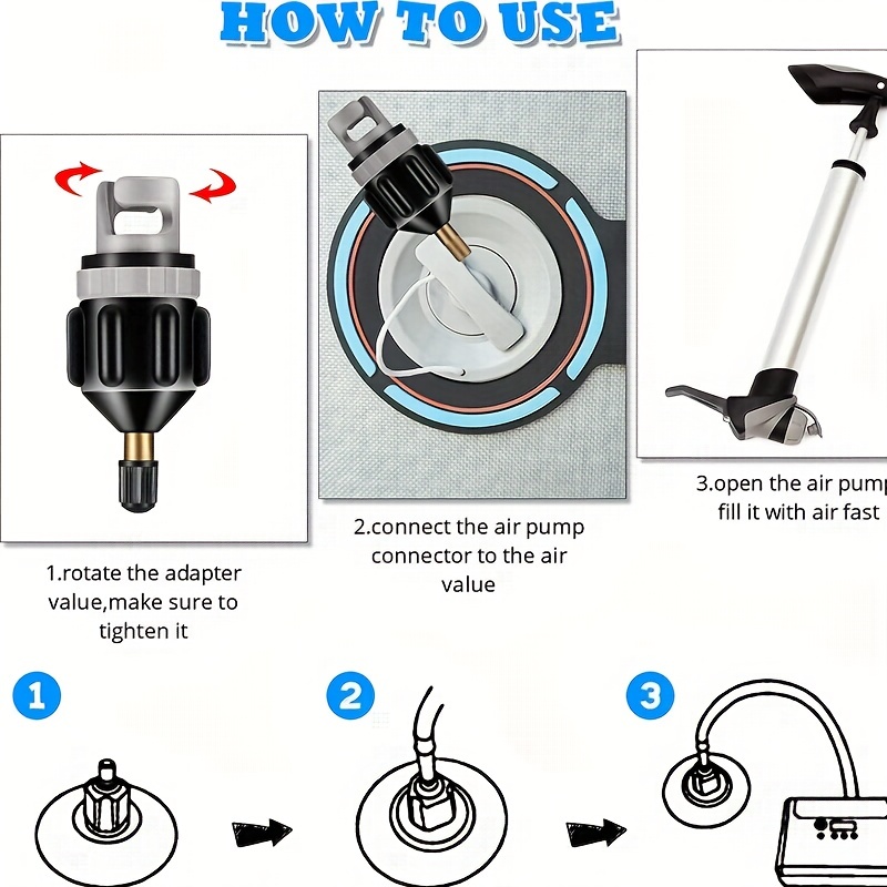 Vente Adaptateur de valve d'air pour pompe à air SUP pour planche