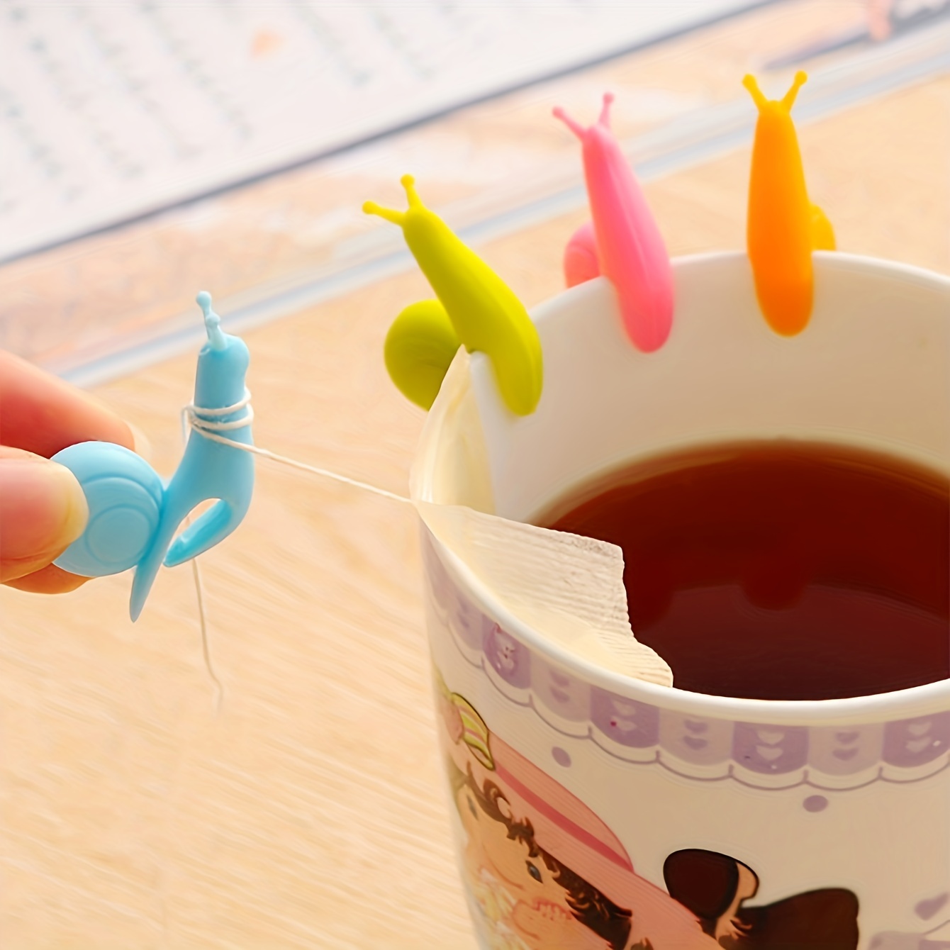 Snail Shaped Silicone Tea Bag Holder Cup Mug Hanging Tool