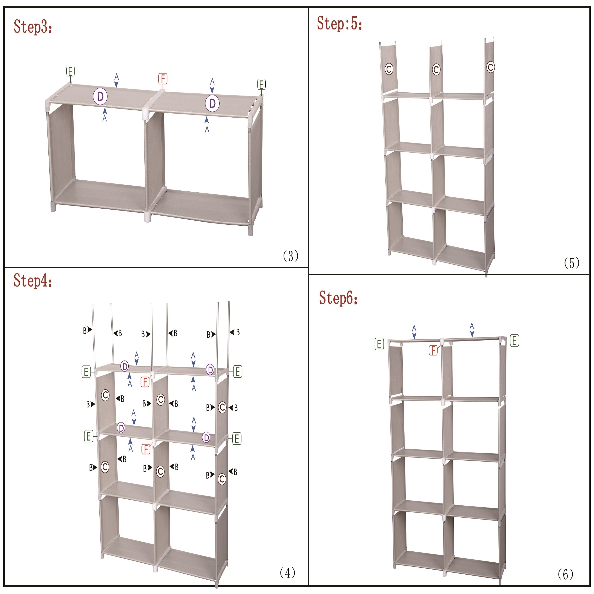 Simple Assembled Bookshelf Free Standing Storage Rack Simple - Temu