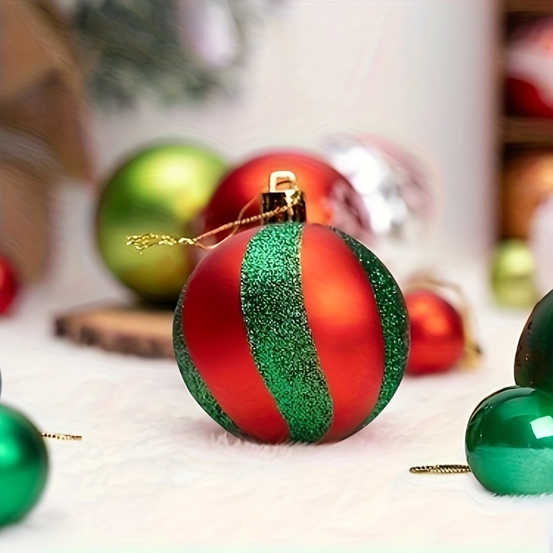 60個-70個  クリスマスツリーデコレーション、クリスマス、メリークリスマス、クリスマスデコレーション、レッド、グリーン、ホワイトクリスマス、クリスマスカラーボール、クリスマスデコレーション、ホームウェディングデコレーション、ホームテーブルデコレーション