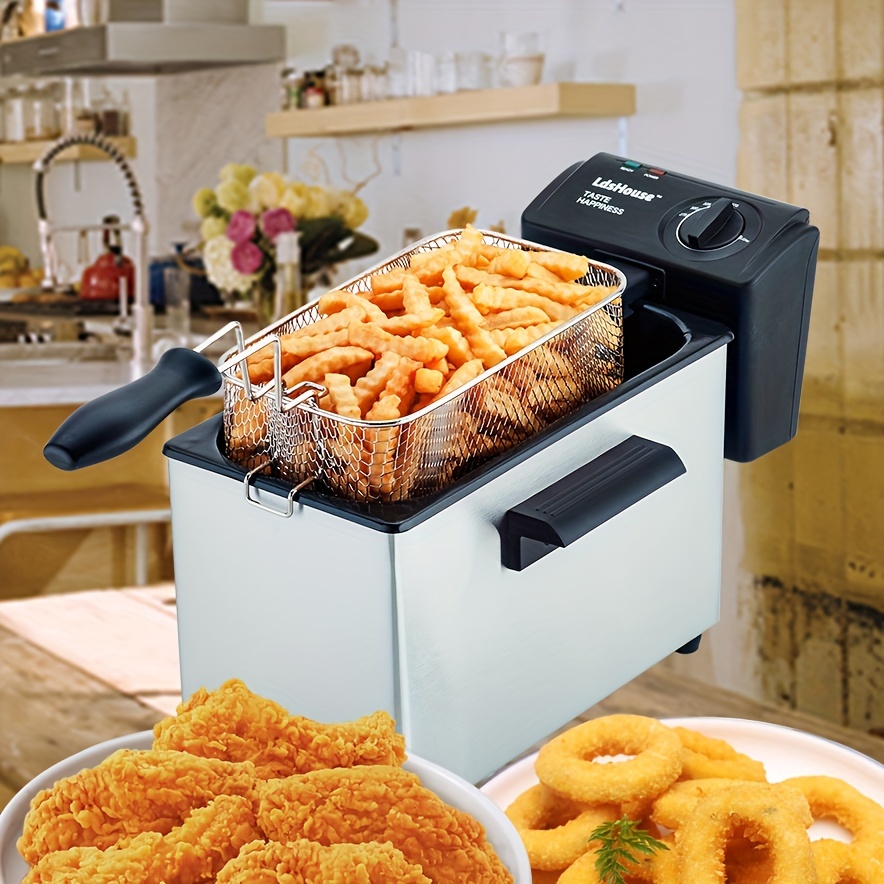 Deep Fryer Pot Deep Fryer with Basket Japanese Oil Saving Multifunctional  Mini Deep Oil Fryer for kitchen Home Kitchen Fryer Fish 3L 