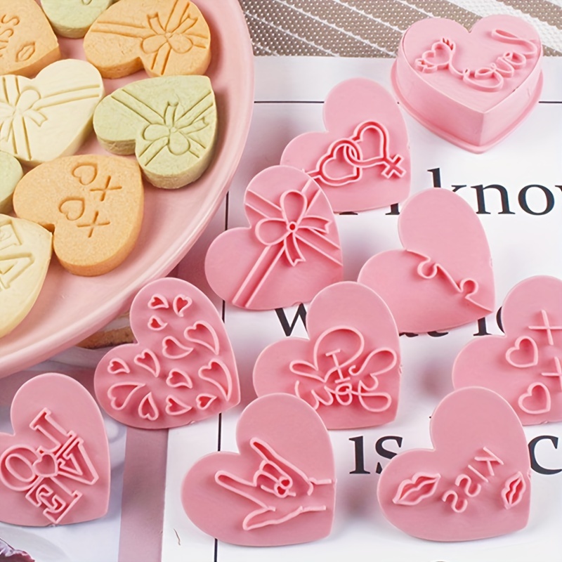 Cookie Cutters Valentines Day 10pcs Conversation Hearts 3D Cookie