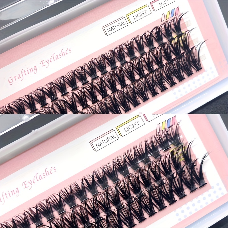 60pcs Cluster Lashes 40D 10 16mm Mix D Curling Individual Lashes Extensions