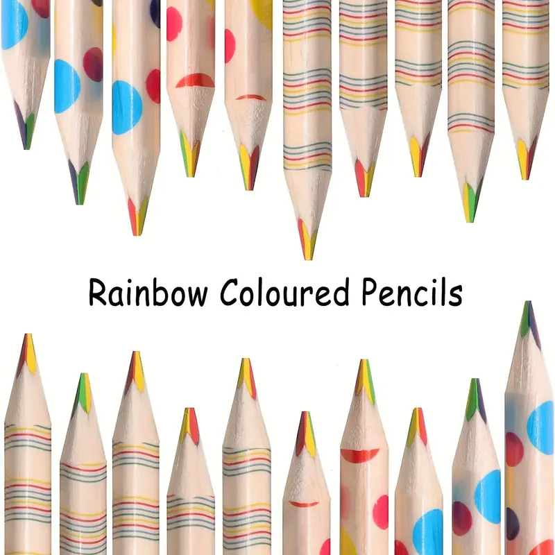 10pcs Colouring Pencils Rainbow Coloured Pencils With Pencil - Temu