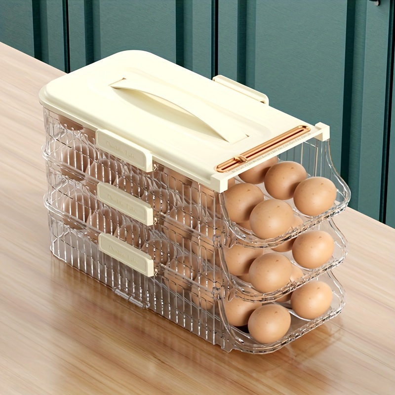 Refrigerator Clear Plastic Drawer Egg Storage Bin Durable - Temu