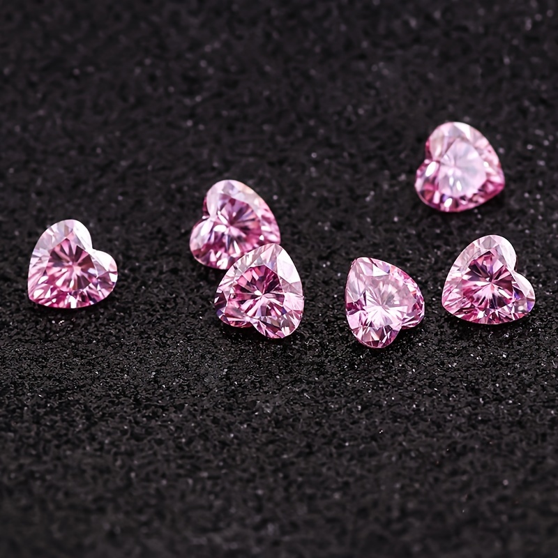 Heart Shape Pink Diamond Look Cubic Zirconia Loose Stone