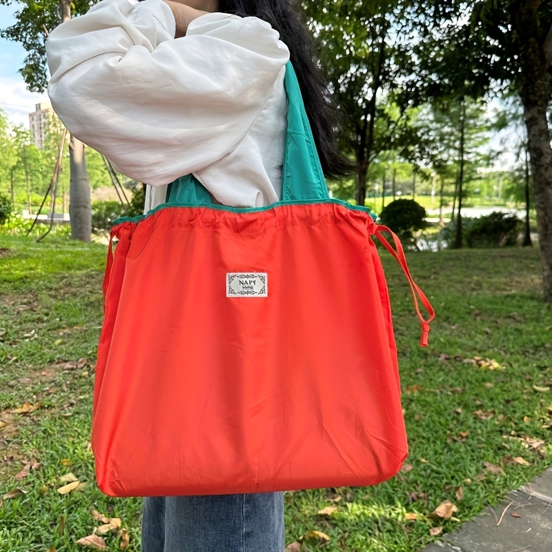 Bolsa Compra Plegable Cordón Bolsa Mano Portátil Ligera - Temu Chile