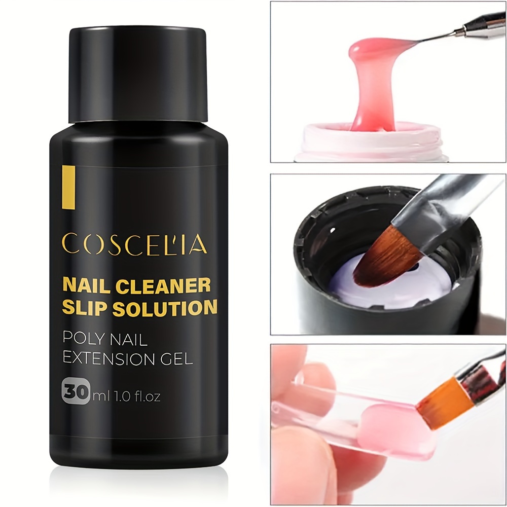 

30ml Nail Cleaner Slip Solution Extension Nail Gel Slip Solution Gel Nail Gel Builder Liquid Quick Poly Slip Solution For Nail Art