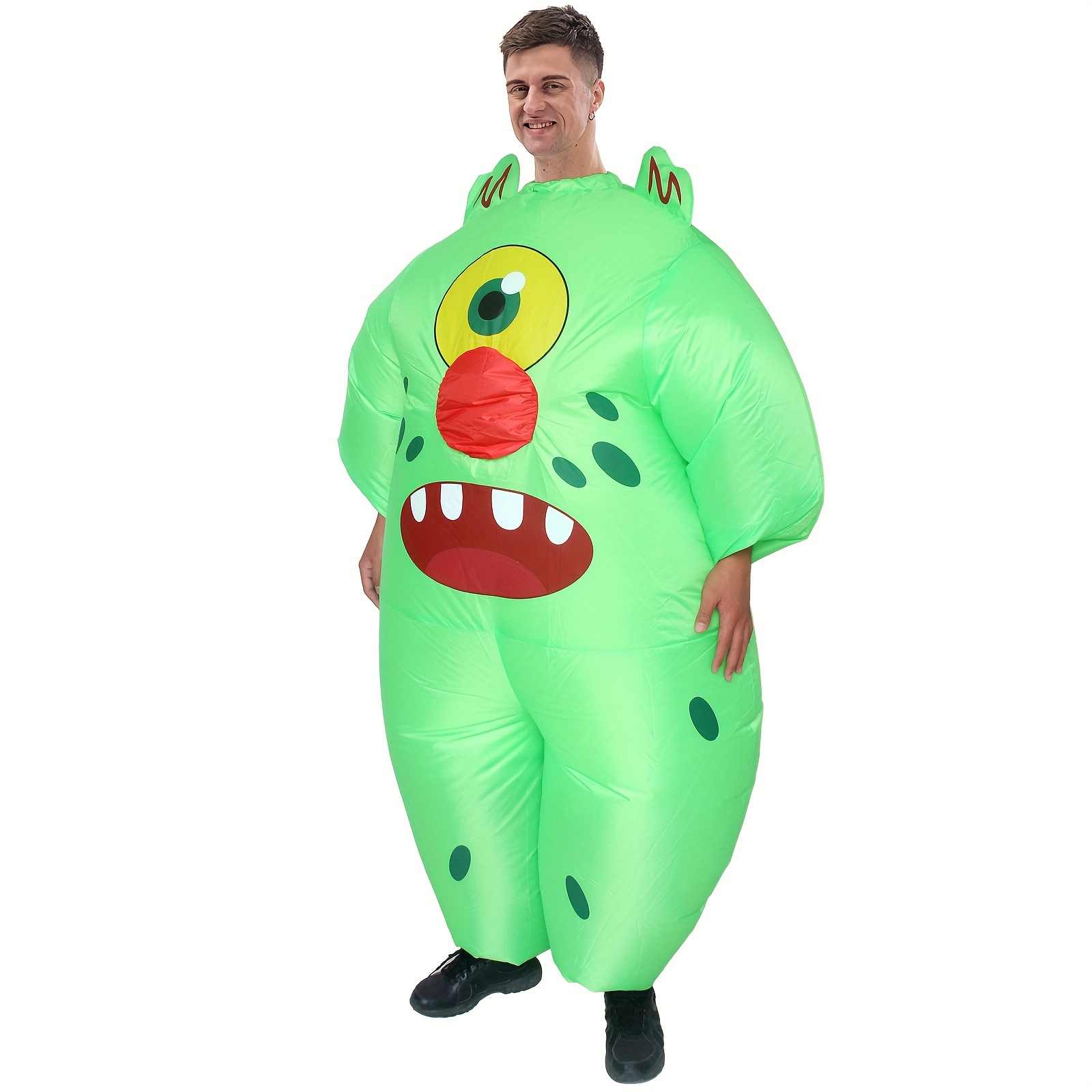 Mascot doll costume Halloween Green Alien Inflatable Costume Funny Blow up  Dress Adult Unisex Christmas Party Costumes Fancy Mascot Clothe