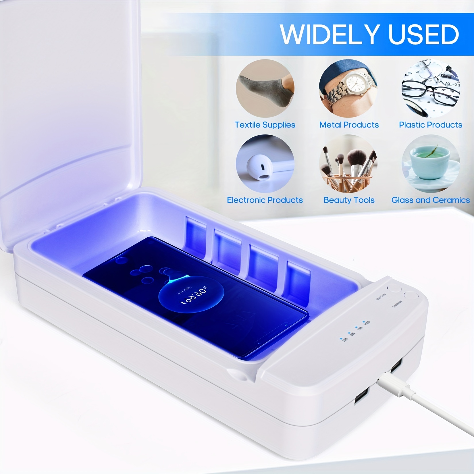 Boîte stérilisatrice à lumière UV portable pour téléphone, outils