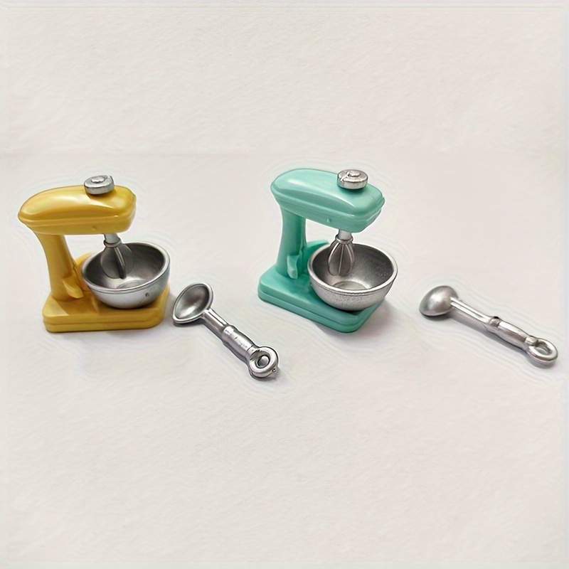 Mini Simulation Multifunctional Stand Mixer 1/6 scale Model Miniature  Dollhouse Cooking Utensils Kitchen Accessories Toy