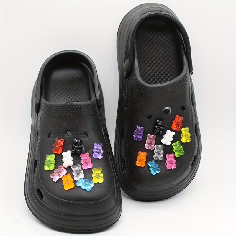 50Pcs Gummy Bear Croc Charms for Kids Women Gummy Resin Bear Shoe Charms  for Clog Sandals Decoration Croc Pins for Kids Bracelet Party Favors :  : Fashion