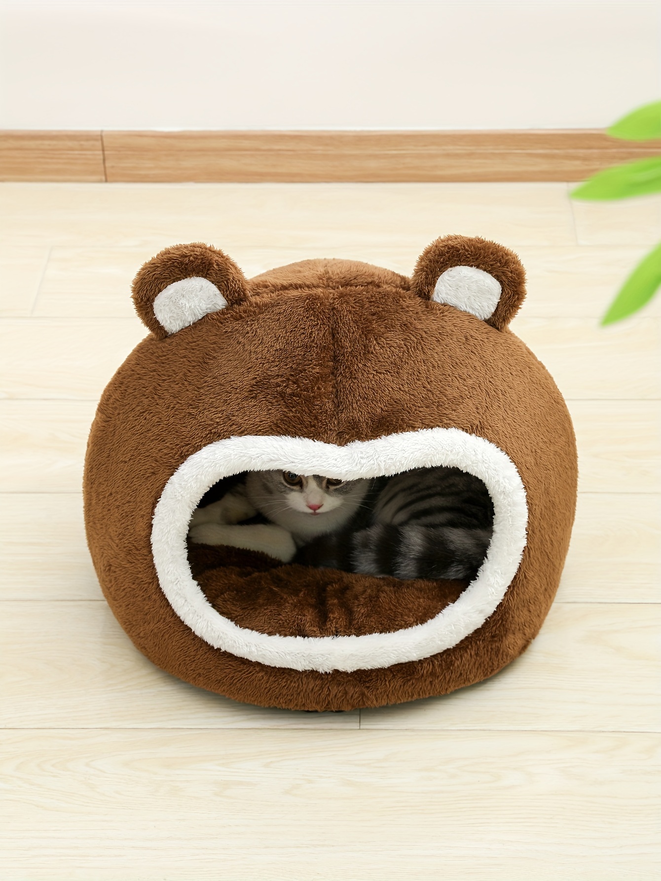 Cute Cat Bed Warm Pet Basket Cozy Cat House Kitten Lounger Temu