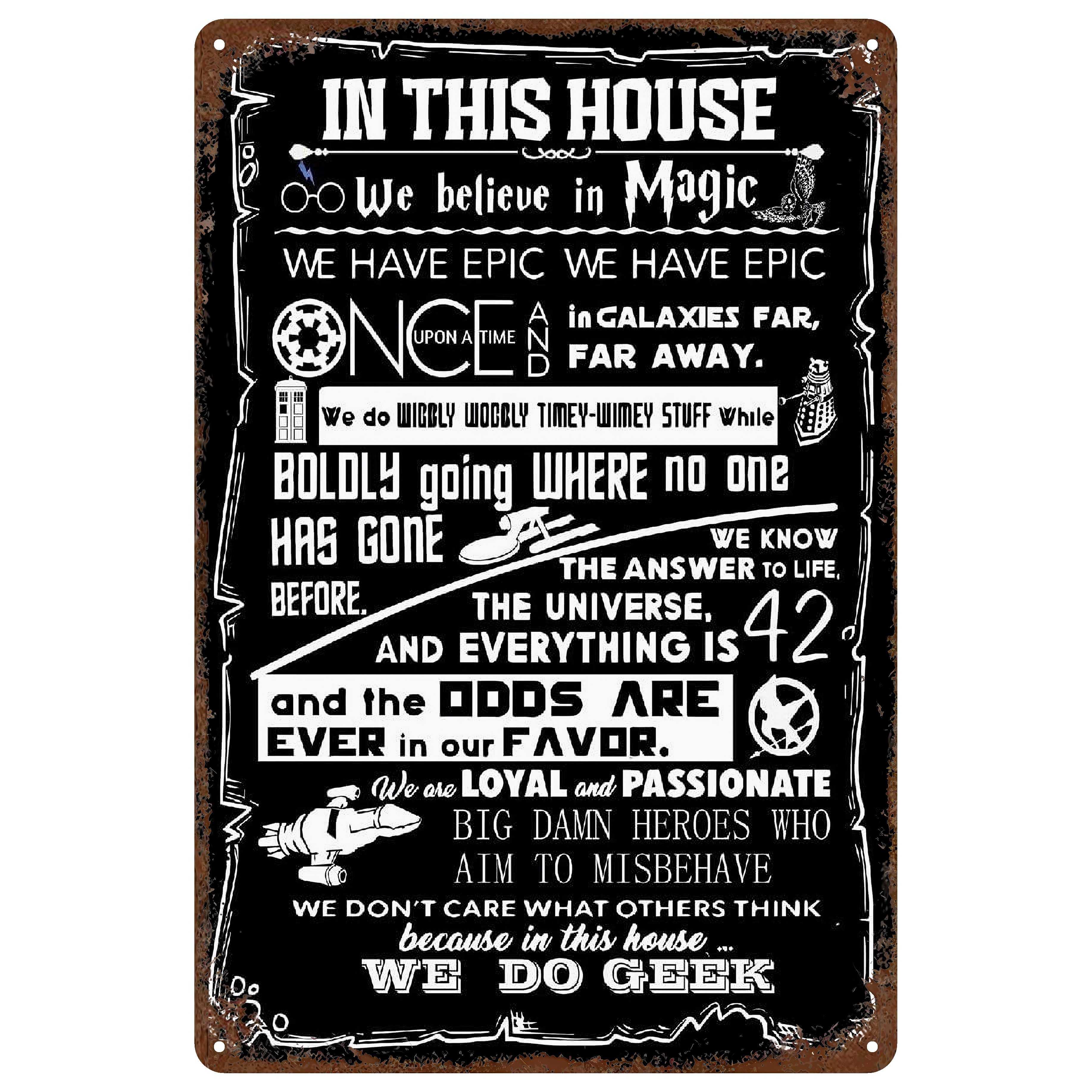 In This House We Do Geek We Believe In Magic Poster Retro - Temu