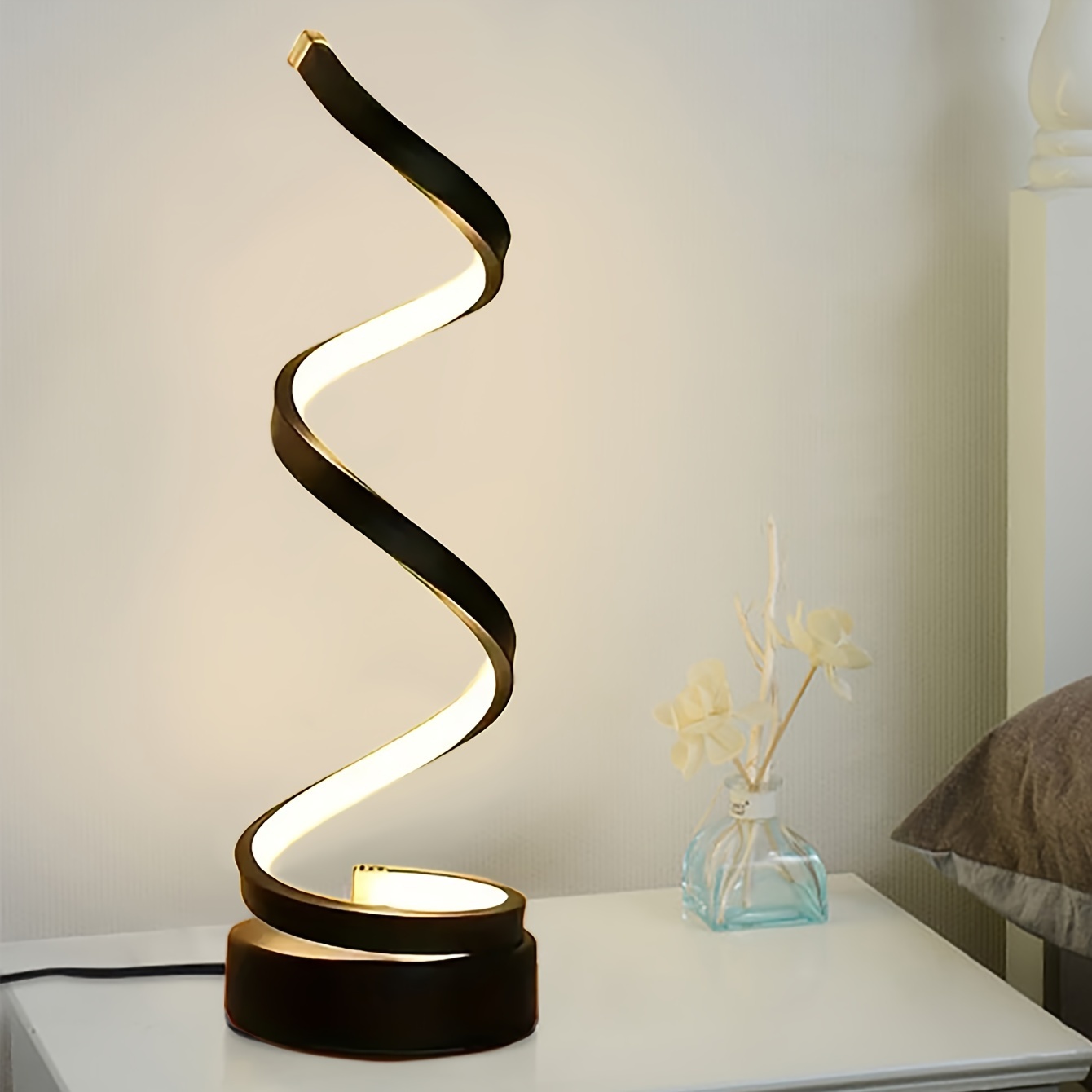 Spiral Table Lamp Powered Usb Dimmable 3 color Metal - Temu