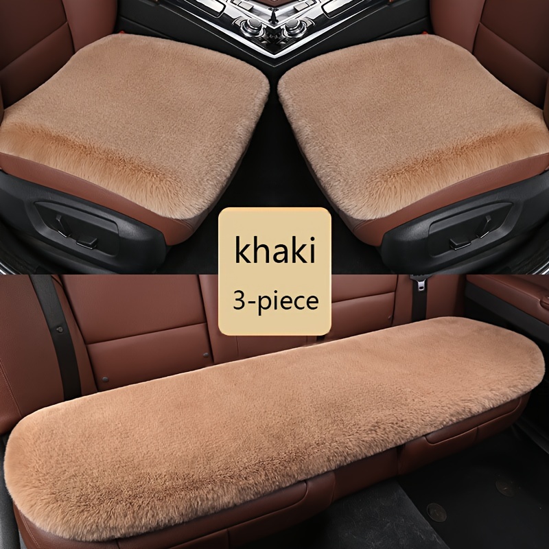 Car Seat Cushions Winter Plush Warm Thick Square Cushions - Temu