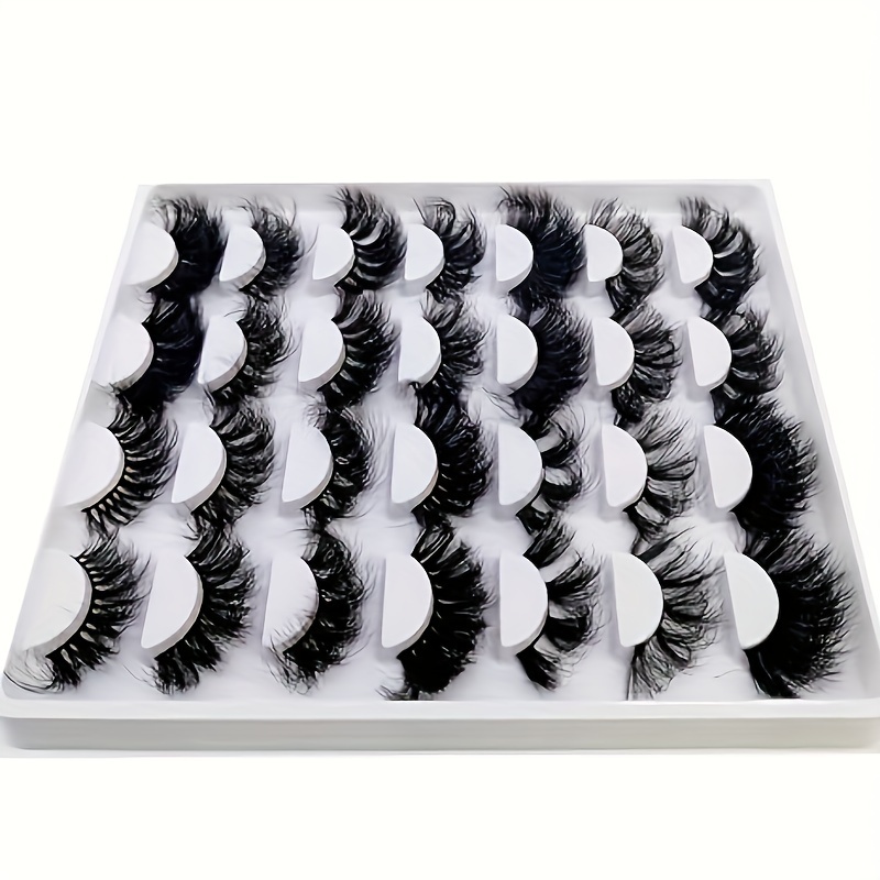 14 Pairs Fluffy Mix Lashes 3D Faux Mink Long Natural Look False Eyelashes