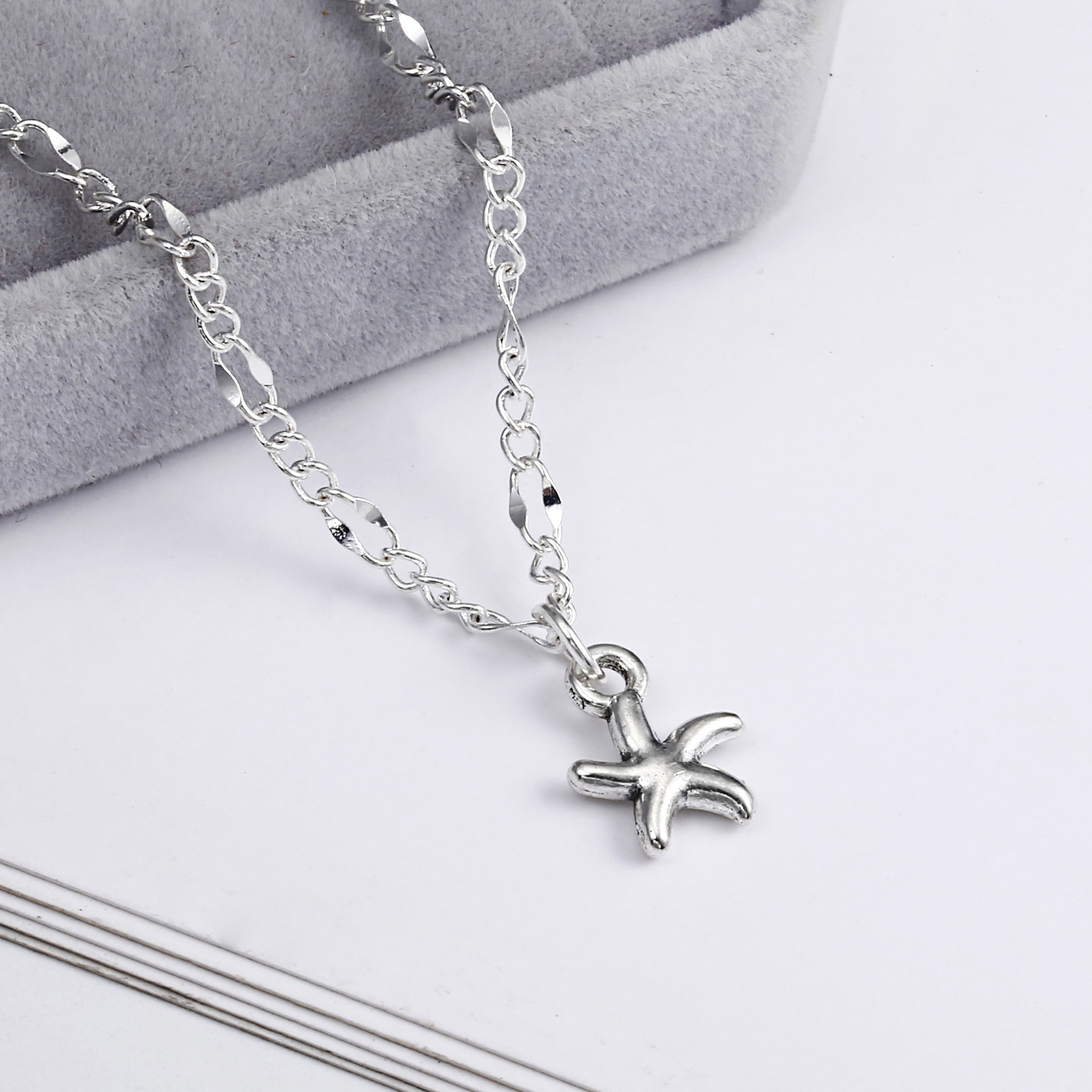 Beach Style Starfish Faux Pearl Anklet