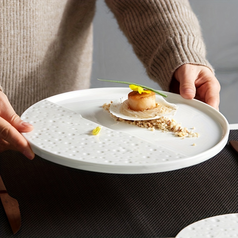 1個の白い磁器の食器 高級な西洋料理の盛り皿 パスタプレート クリエイティブな食器 キッチン用品 - Temu Japan