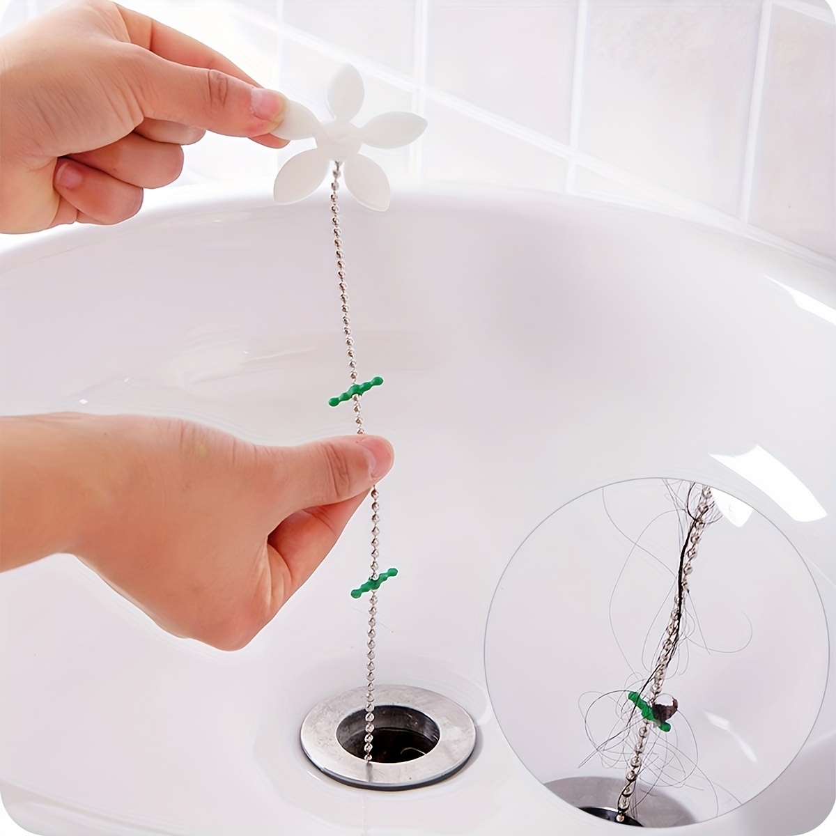 10pcs Shower Drain Hair Catcher & Sink Drain Clog Remover Cleaning