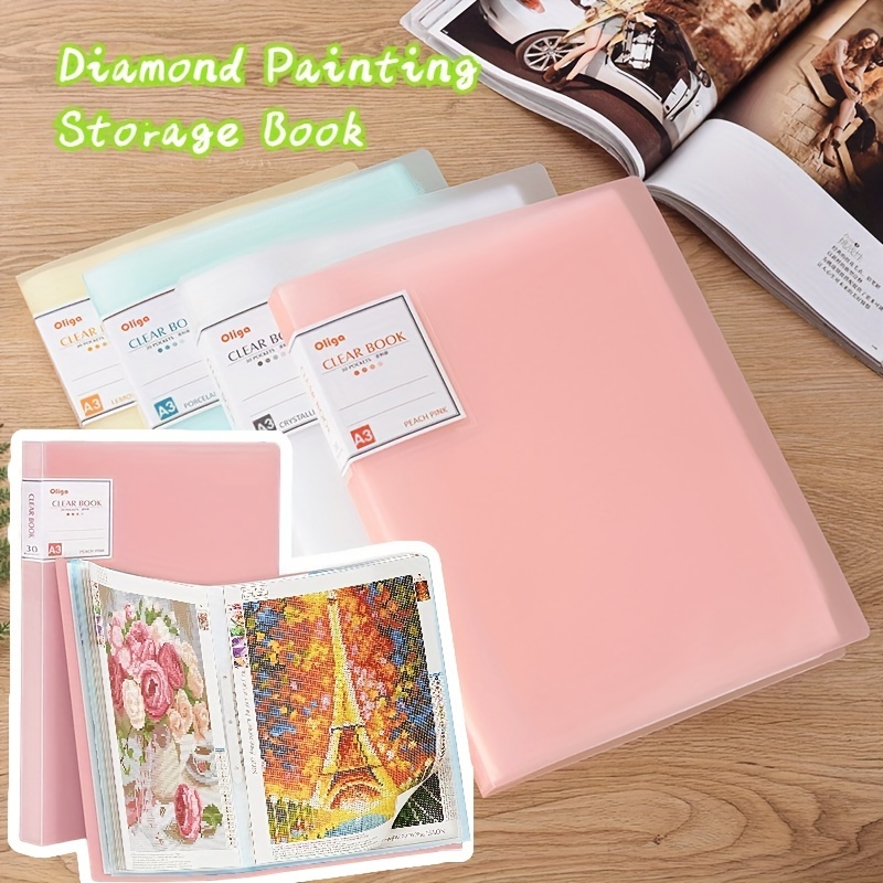 Bougimal Diamond Painting Storage Book, Diamond Painting Accessories with  20 Pocket up to 40 Pics, Diamond Art Accessories and Tools for Artwork  Display and Protection, A3 12x16 Inches, Blue Blue-3 A3:16x12 Inches