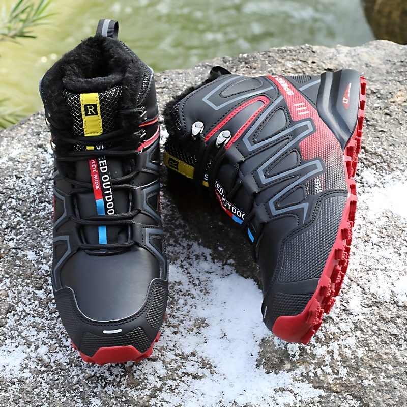 Men's Plush Lining Snow Boots Anti Slip Thermal Platform Winter Boots