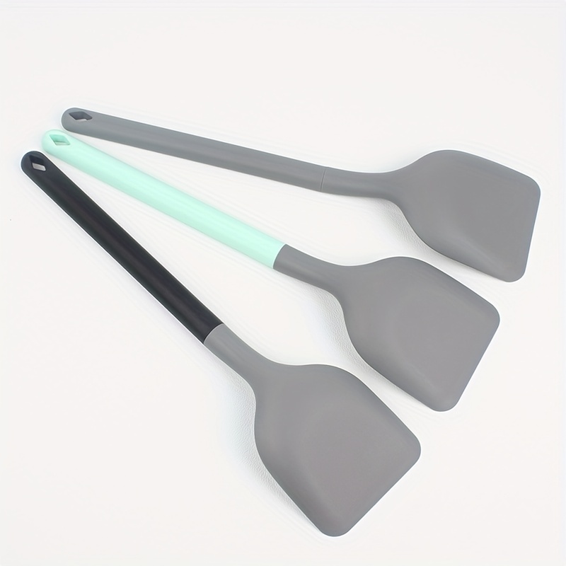 3 Pcs Silicone Spatula Black High Temperature Resistant -Free Rubber Spatula Cooking and Baking Kitchen Spatula