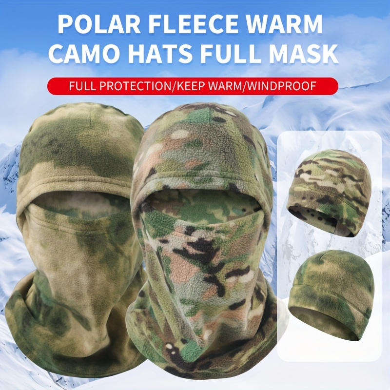 1pc Camouflage Mask, Outdoor Camping Hunting Training 3D Leaf Mask Cap Hat,  Camouflage Head Cover Masks, Outdoor Hunting Fishing, Breathable Headgear