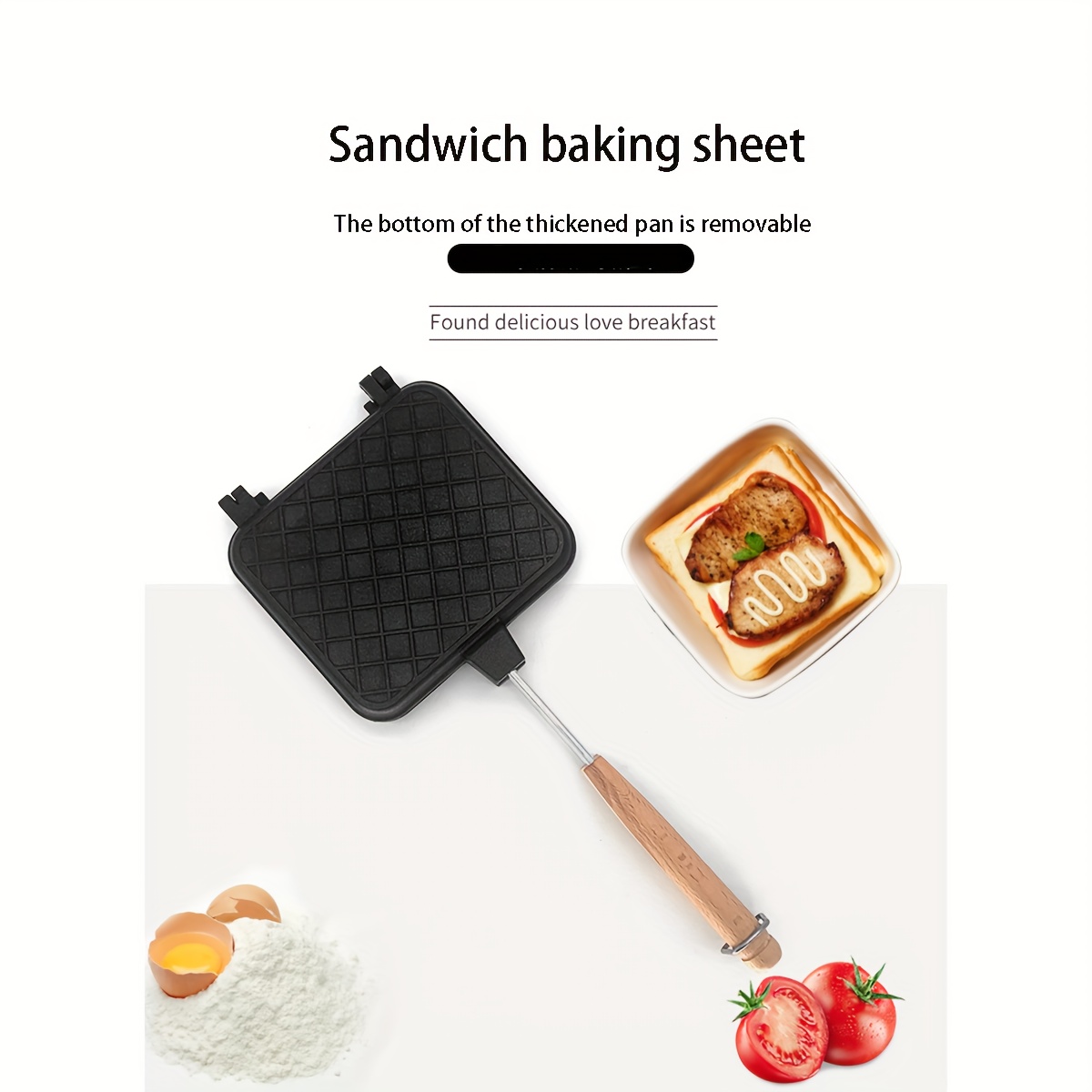 Double-sided Sandwich Baking Pan Breakfast Pan Removable Sandwich