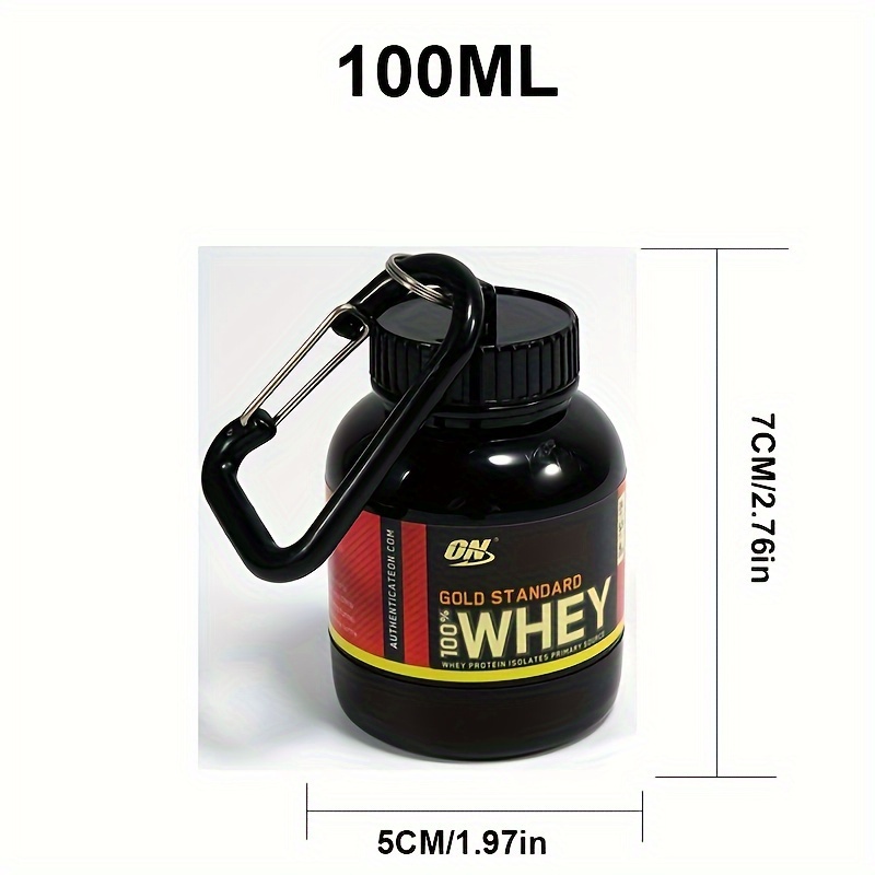 100ML Portable Protein Container Powder Bottle With Whey Keychain