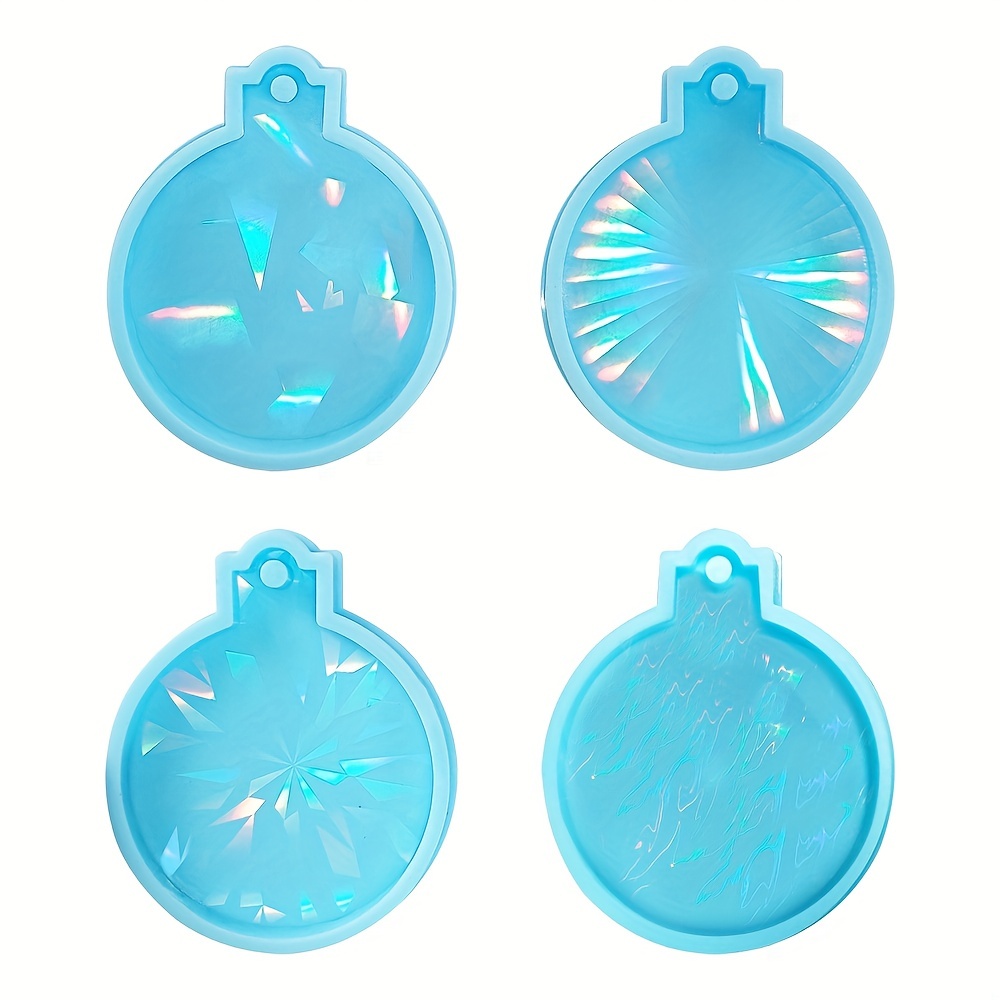 Holographic Round Christmas Ornament Molds silicone - Temu