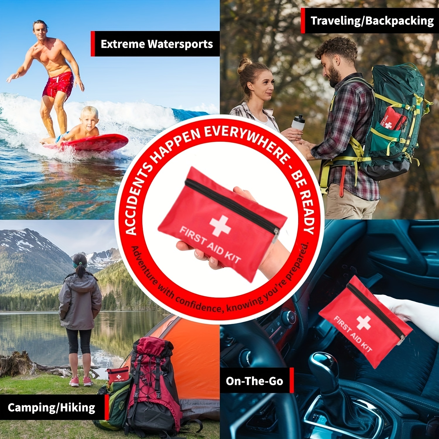 Outdoor Camping Gear Hiking Emergency Equipment Rescue First Aid