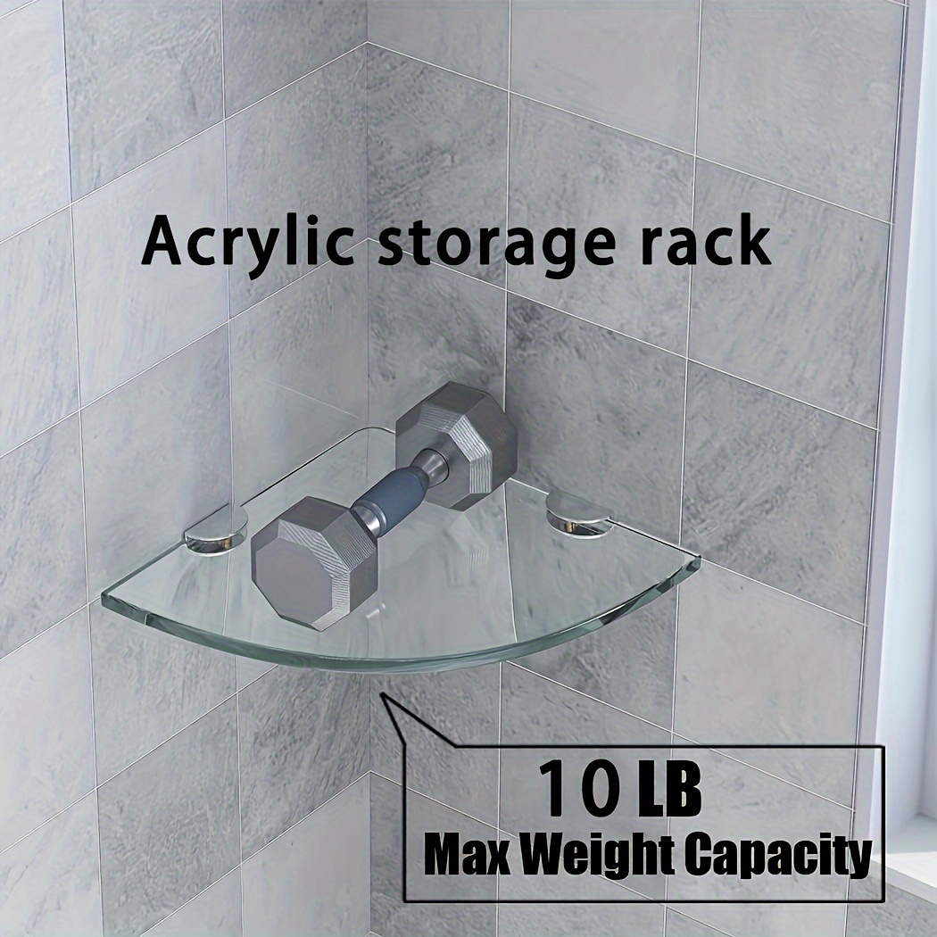 Clear Triangular Corner Storage Shelf Acrylic Easy Assembly - Temu