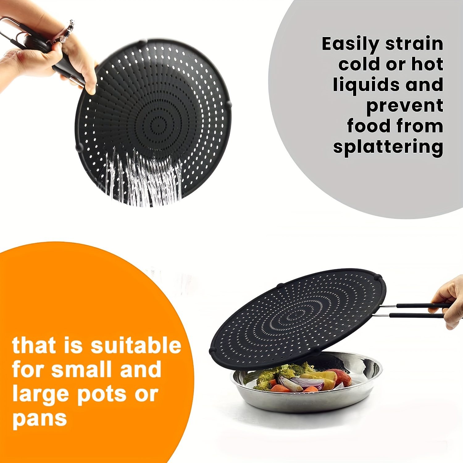 Large Cooking Pan with Folding Handle