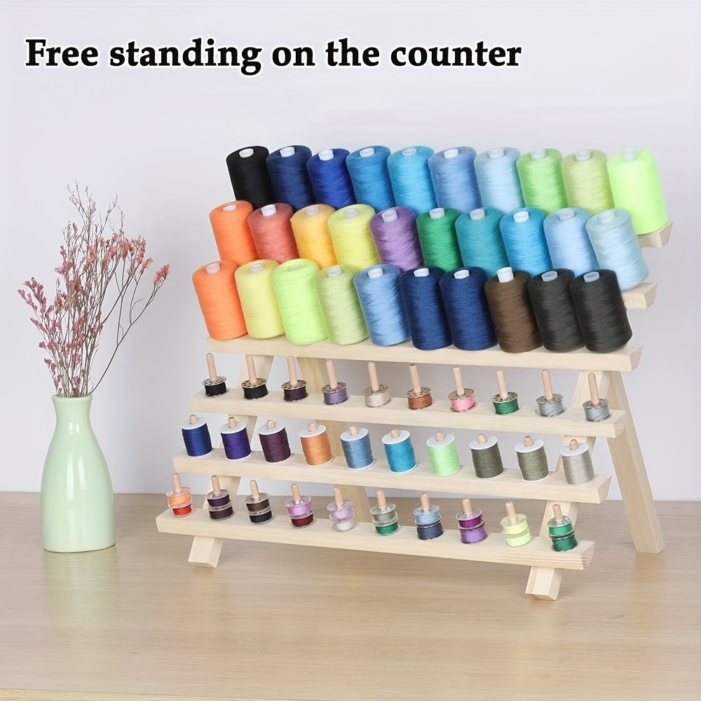 Wooden Thread Storage Holder 60 spool Sewing Embroidery - Temu