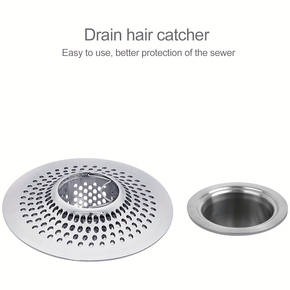 Sink Drain Hair Catcher, Multifunction Drain Cover Filter, Bathtub Drain  Protector For Shower, Simple Plain Color Hollow Out Hair Collector Drain  Strainer For Household, Bathroom Tools - Temu
