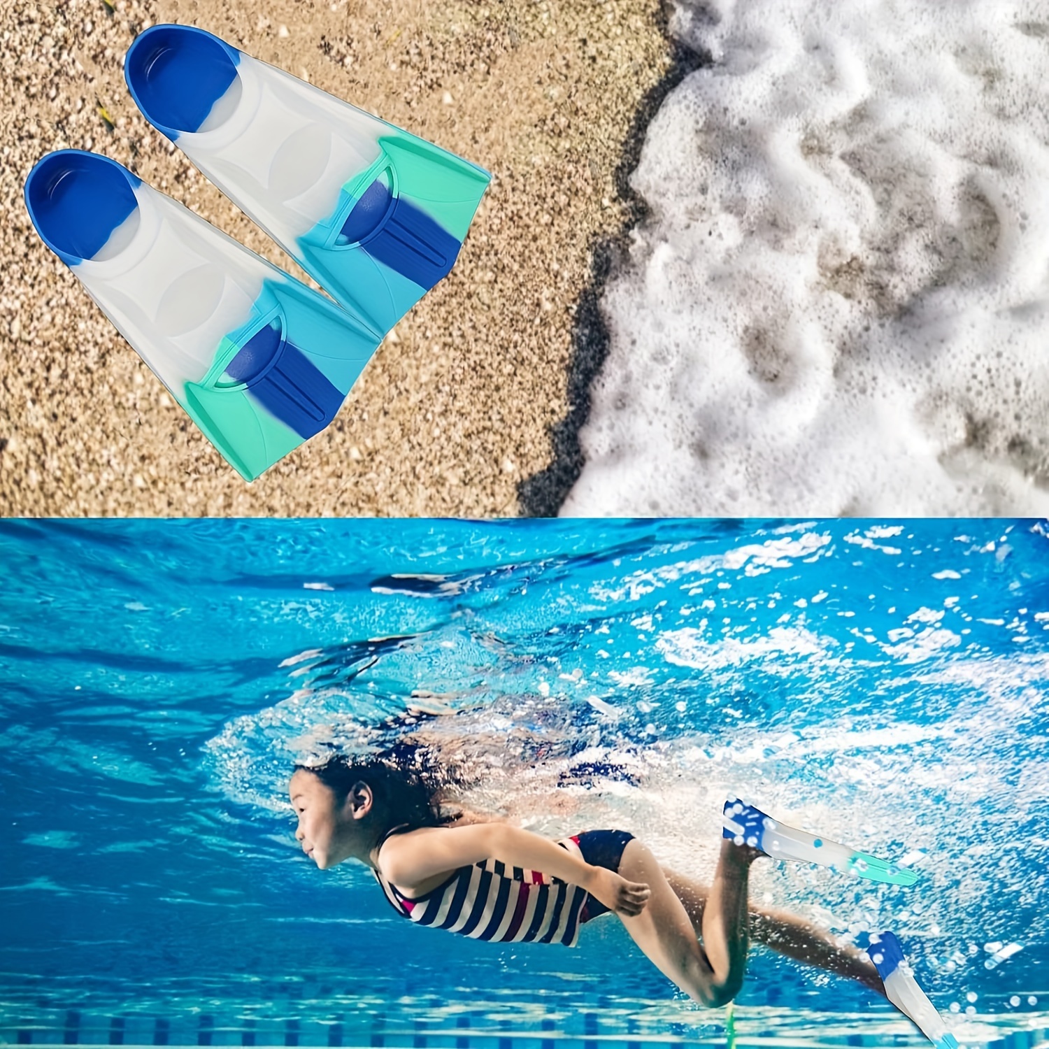 Natación y más allá - 🐬TIPOS DE ALETAS PARA NADAR🏊🏻‍♀️ Además de las  paletas, podemos utilizar las aletas, que son son otro material de natación  el cual ayuda a mejorar la técnica