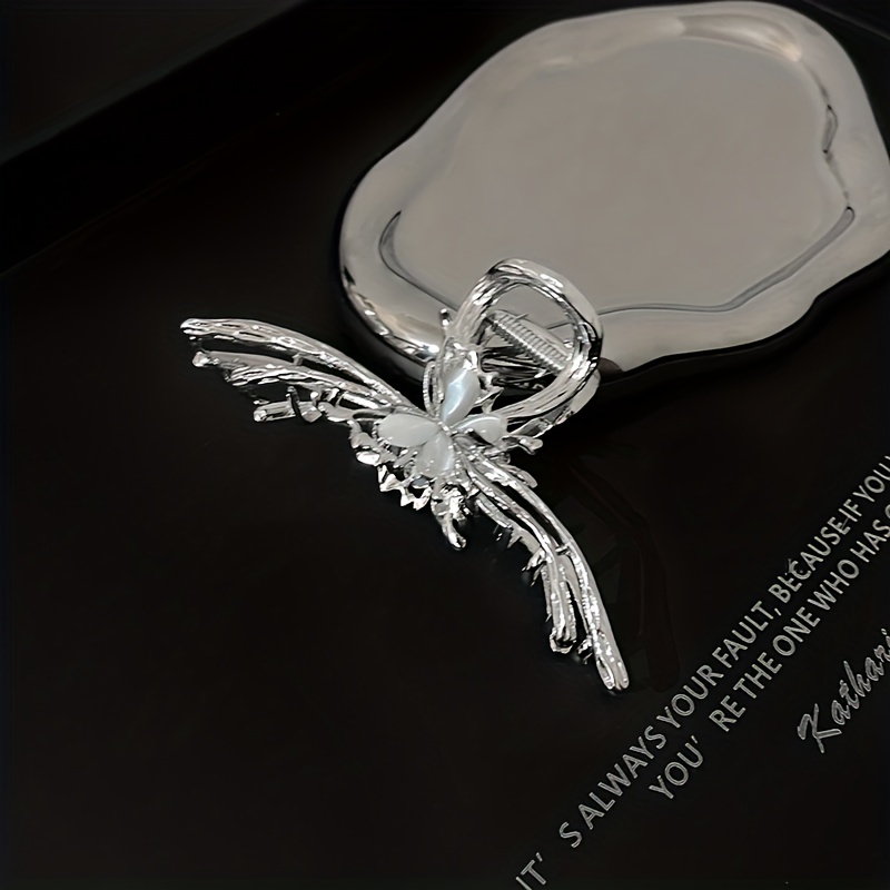 Opal Butterfly Hair Claw Back Head Clip Hair Accessory