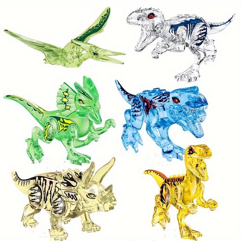 

Assembling Puzzle Building Blocks, Transparent Small Dinosaur Model Toys, Christmas Gifts, Assembling Puzzle Toys