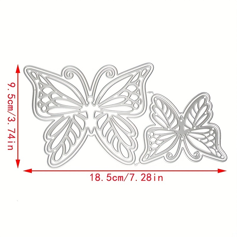 Butterfly Background Metal Die Cuts,Net Butterfly Square Flower Cutting Dies Cut Stencils for DIY Invitation Card Scrapbooking Album Decorative
