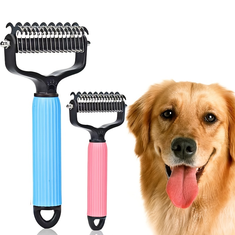 1pc Dog Hair Knot Rake Comb - Stainless Steel & Assorted Varieties