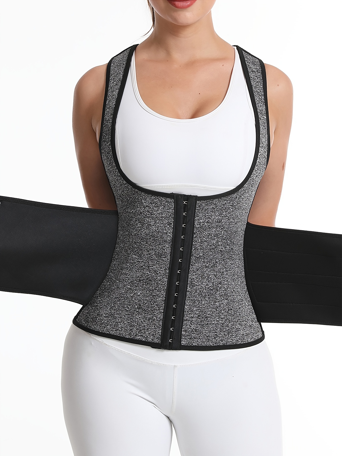 Solid Fitness Waist Trainer Corset, Adjustable Vest-style Waist Shapewear,  Women's Underwear & Shapewear