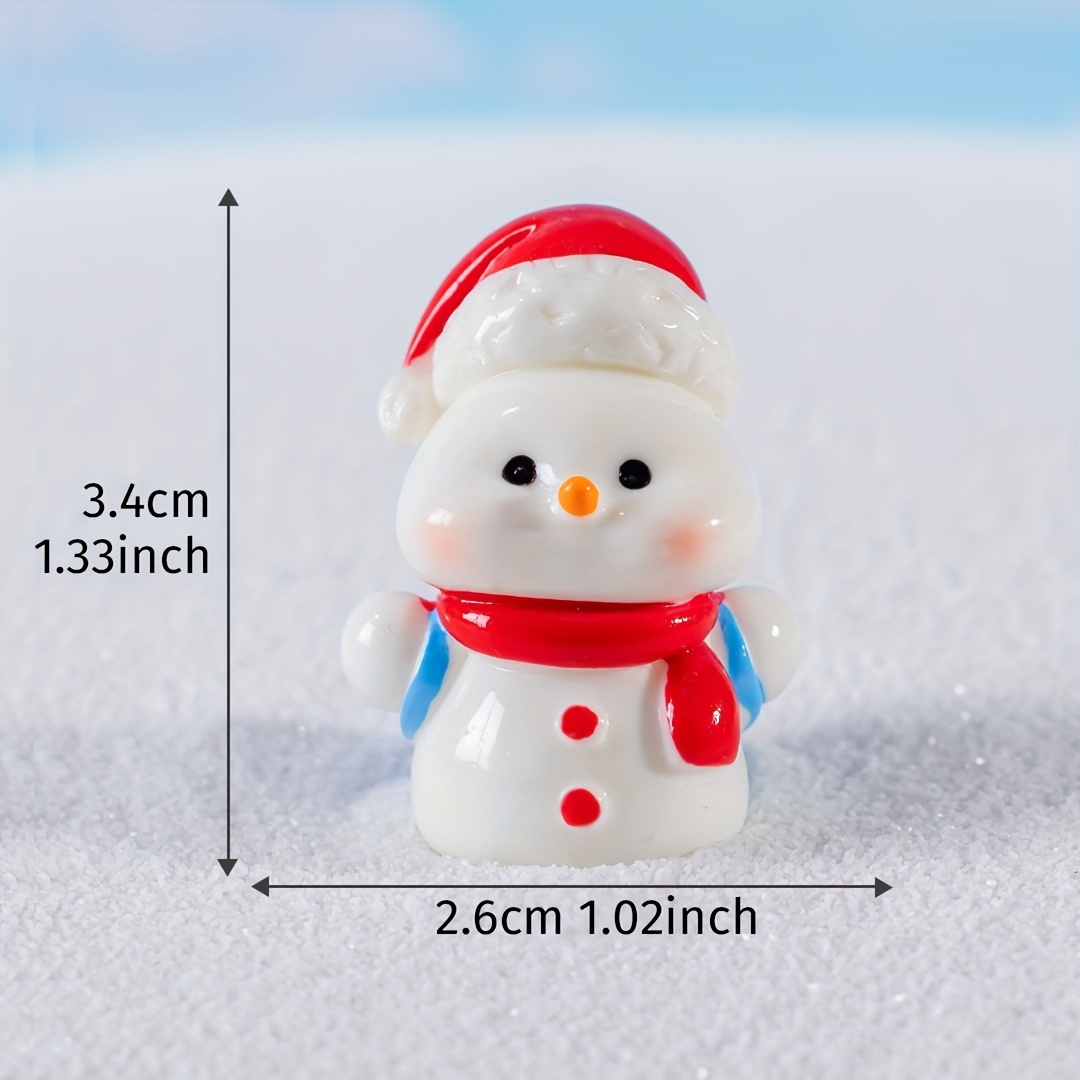 Yardwe 4pcs Santa Claus Ornament Christmas Micro Landscape Decor Tiny  Snowman Mini Snowman Figure Room Decor for Bedroom Desktop Accessories  Garden