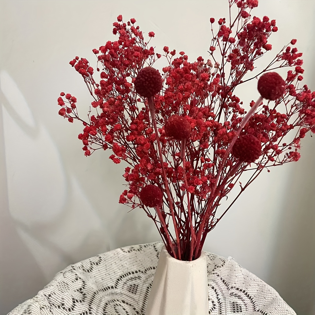 Dried Baby's Breath Red Flower