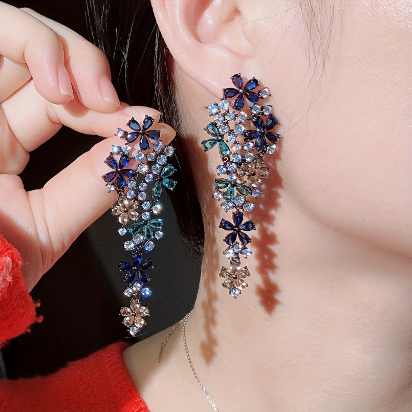 Sparkling Zirconia Dangle Earrings for Daily Wear