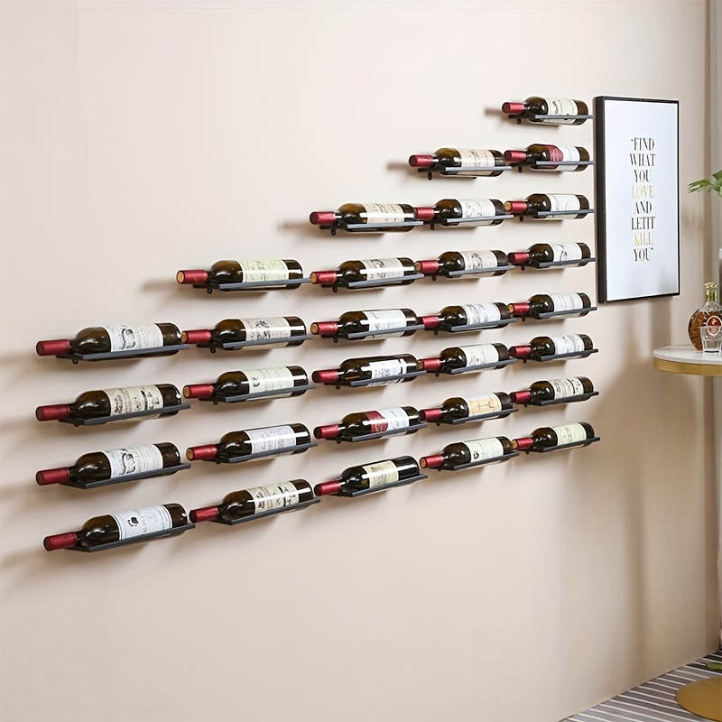 3/6 pcs Luxury Red Wine Display Rack - Lighted Wine Bottle Holder for Home  and Hotel Decoration
