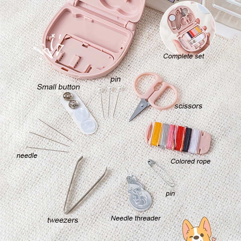 1pc Portable Sewing Kit: Mini Sewing Set with Folding Plastic Needles for  Travel & On-the-Go Sewing Accessories