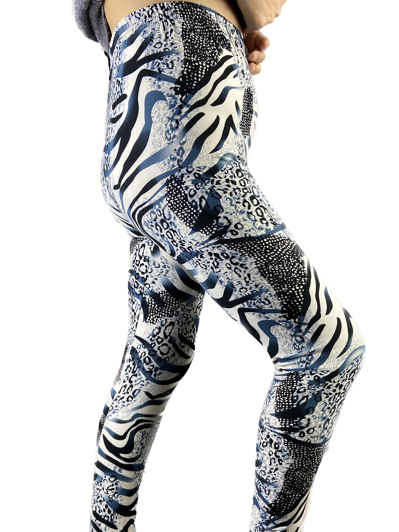 Animal Print Skinny Leggings Sexy Every Day Stretchy - Temu