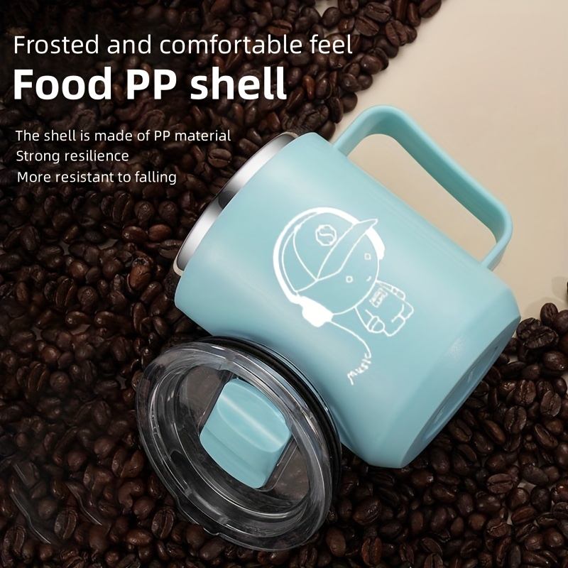 Stay Hydrated On-the-go: Insulated Coffee Mug With Handle And Lid