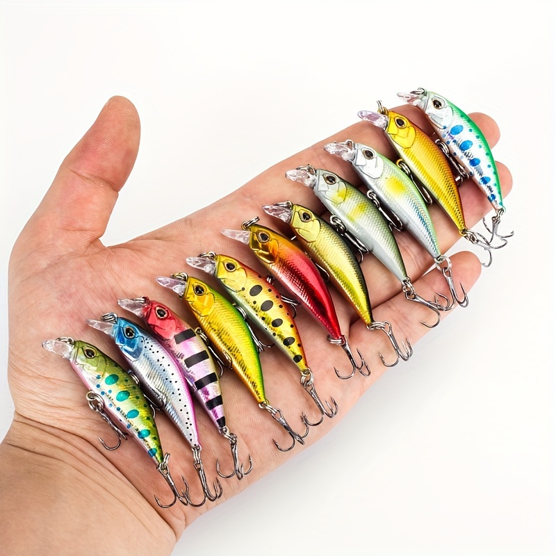 3Pcs/Pack Metal Colorful VIB Lure 5g 7g 10g 15g 20g 3D Eyes Fishing Spoons  Lures Sinking Jig Hard Bait with Double Treble Hooks